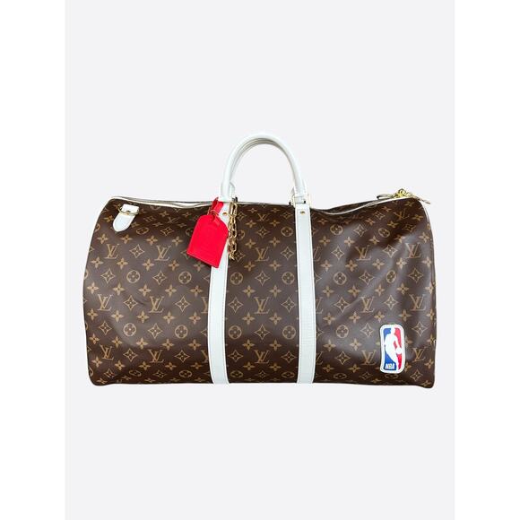 Louis Vuitton NBA Brown & White Monogram Keepall 50 - Picture 1 of 6